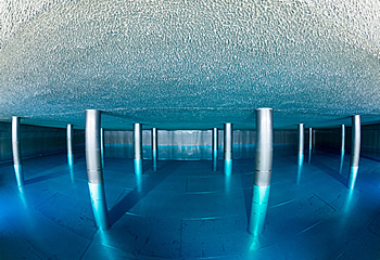 Imagebild: Blick in den Tiefbehälters im Straubinger Wasserwerk